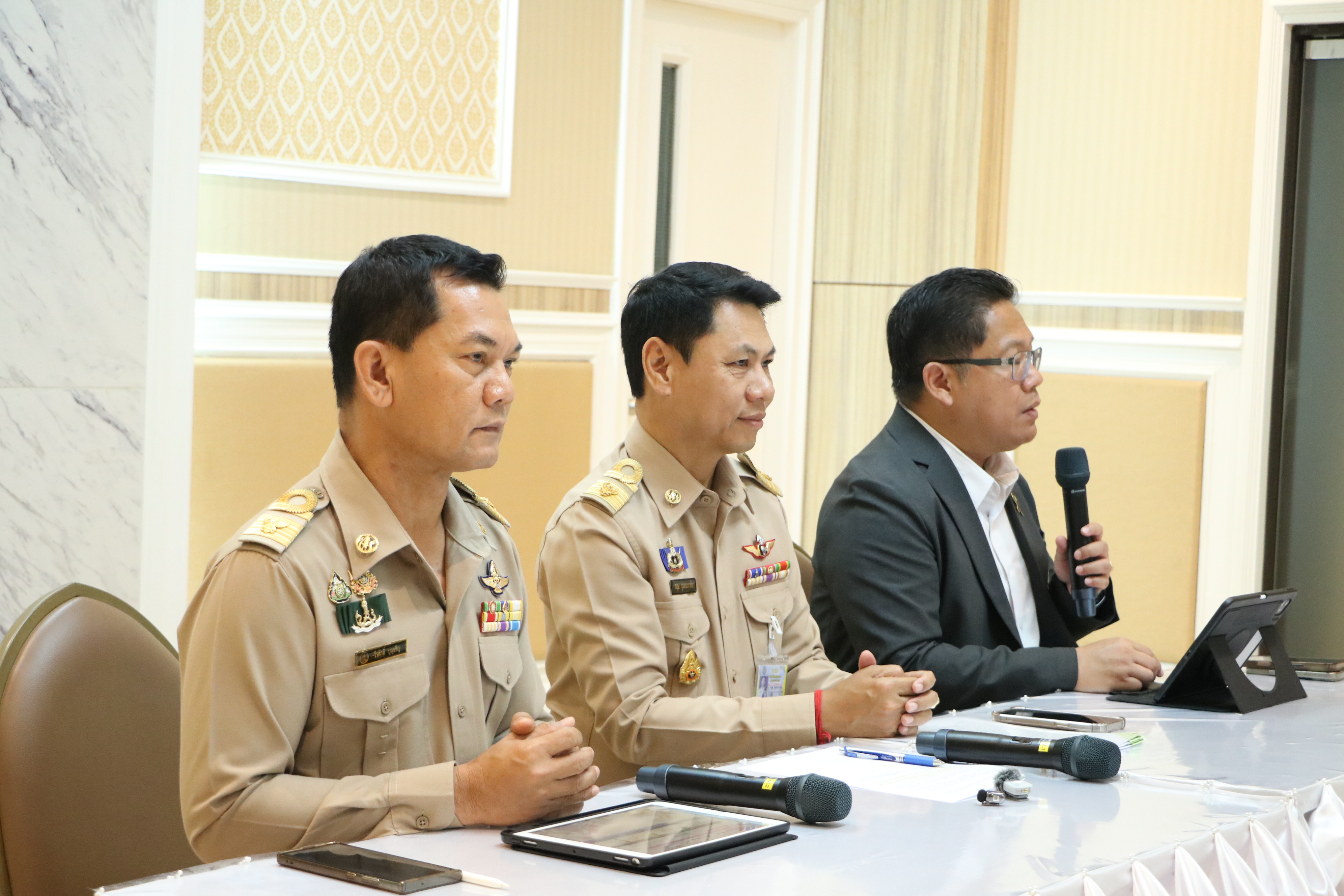 title - ส.ป.ก. ร่วมแถลงข่าวรายงานสถานการณ์น้ำ กระทรวงเกษตรและสหกรณ์